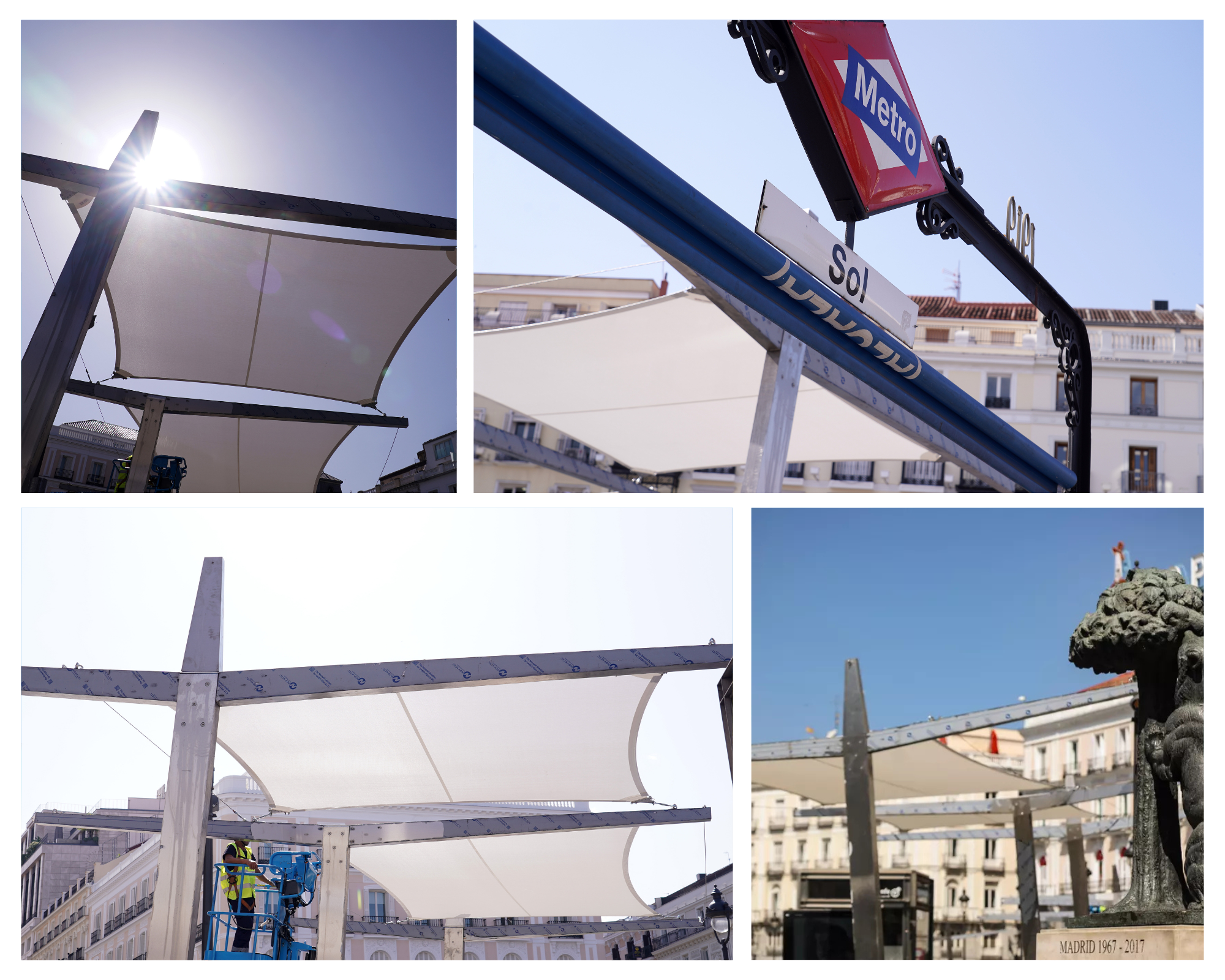 TOLDOS SOL Los nuevos toldos de la Puerta del Sol, en Madrid
